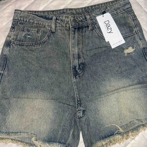 Women's Gray Denim Shorts